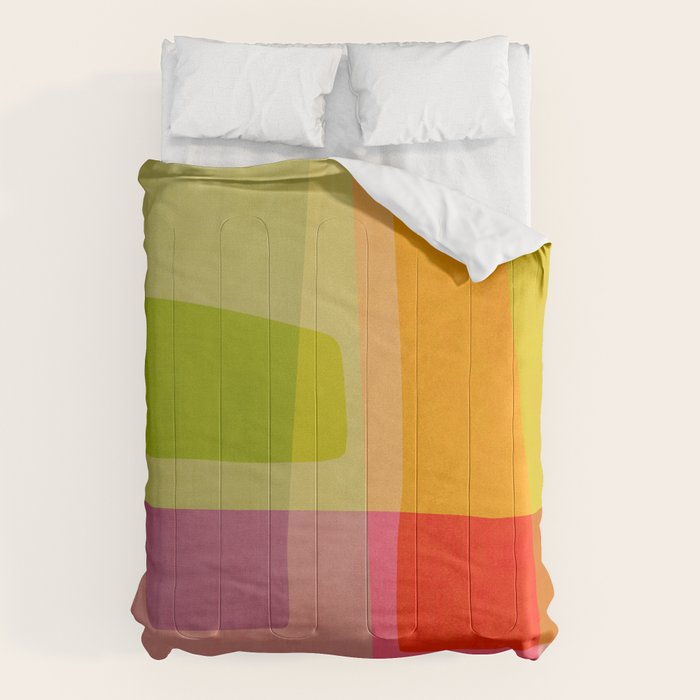 Mid-Century Modern Abstract Shapes II Comforter Gallery Image 6