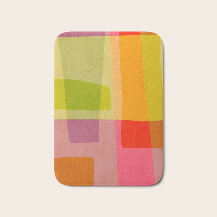 Mid-Century Modern Abstract Shapes II Bath Mat Gallery Image 1