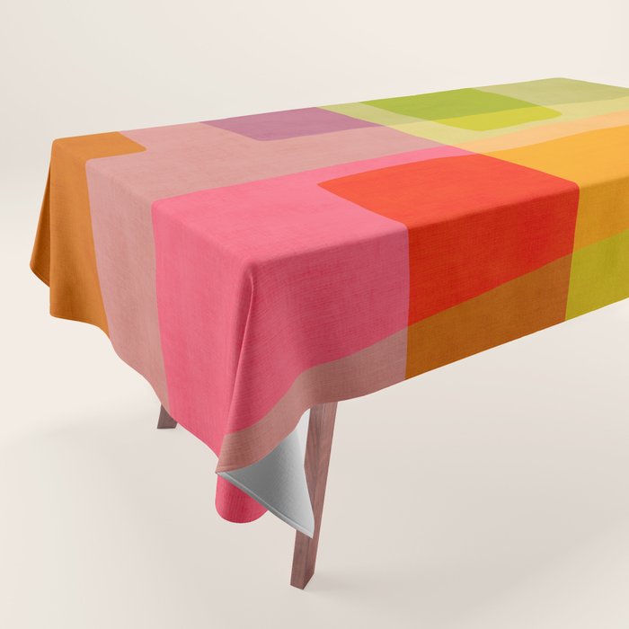 Mid-Century Modern Abstract Shapes II Tablecloth Gallery Image 1