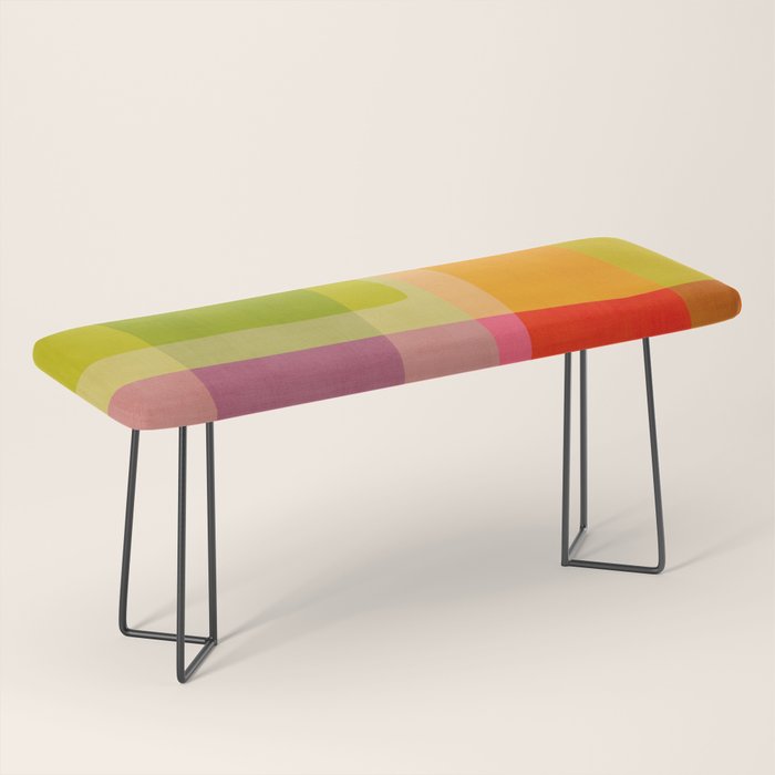 Mid-Century Modern Abstract Shapes II Bench Gallery Image 1