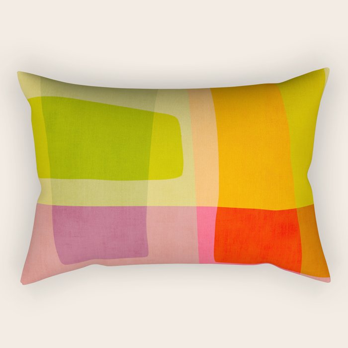Mid-Century Modern Abstract Shapes II Rectangular Pillow Gallery Image 1