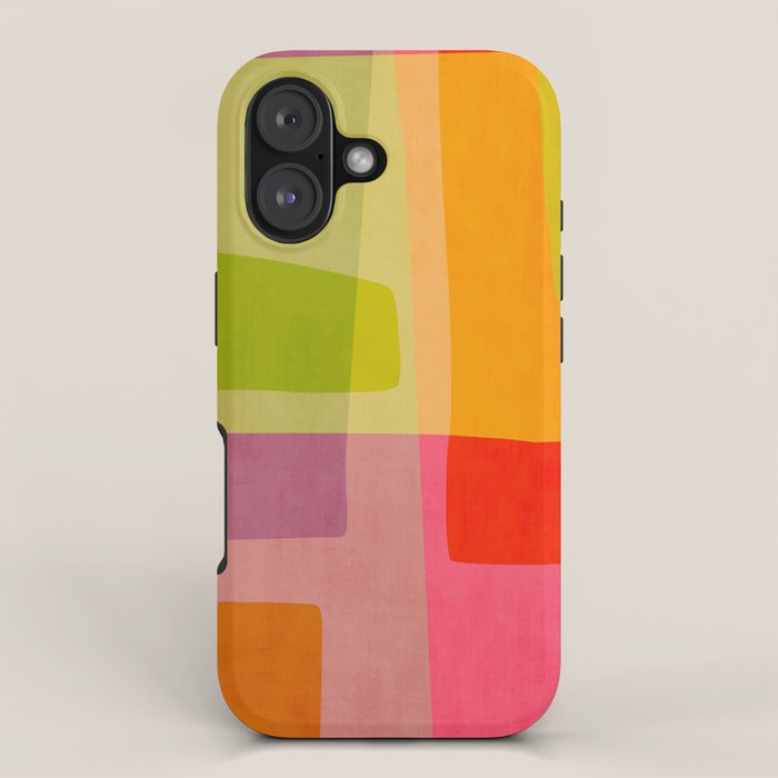 Mid-Century Modern Abstract Shapes II iPhone Case Gallery Image 1