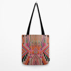 Geometric Tribal Guardian Abstract Textile Art Tote Bag Gallery Image 2