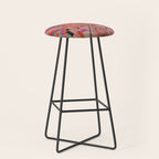 Geometric Tribal Guardian Abstract Textile Art Stool Gallery Image 1