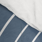Minimal Line Curvature LXXXIV Nautical Blue Mid Century Modern Arch Abstract Comforter Gallery Image 4