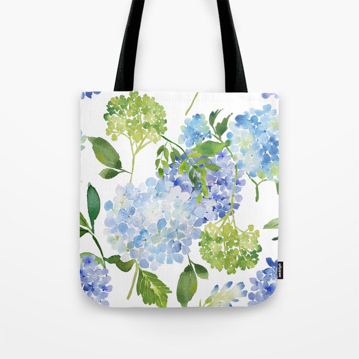 Blue Hydrangea Flowers Tote Bag Gallery Image 1