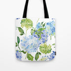 Blue Hydrangea Flowers Tote Bag Gallery Image 1