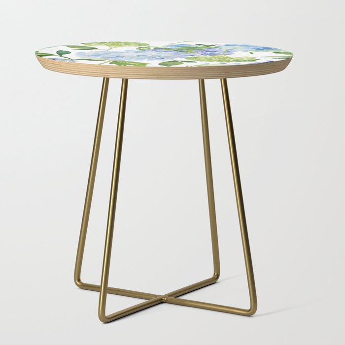 Blue Hydrangea Flowers Side Table Gallery Image 1