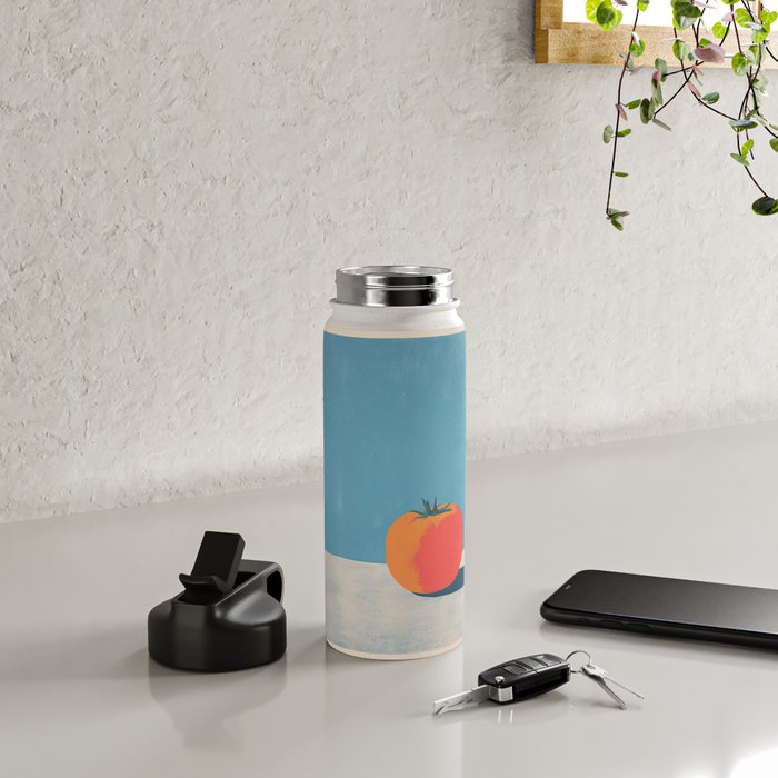 Bold Tomato on Blue Water Bottle Gallery Image 4