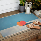 Bold Tomato on Blue Outdoor Rug Gallery Image 2