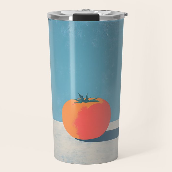 Bold Tomato on Blue Travel Mug Gallery Image 1