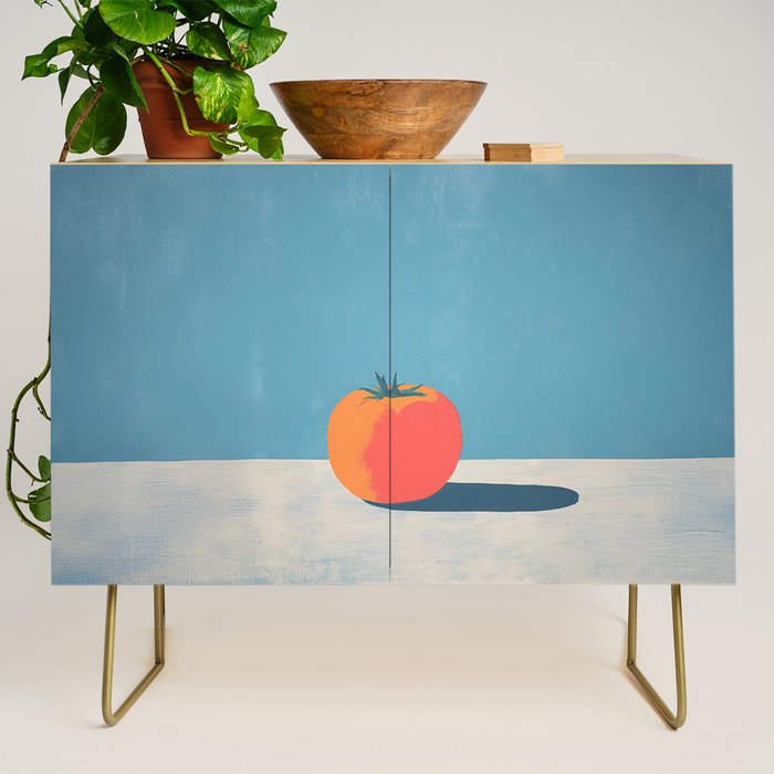 Bold Tomato on Blue Credenza Gallery Image 1