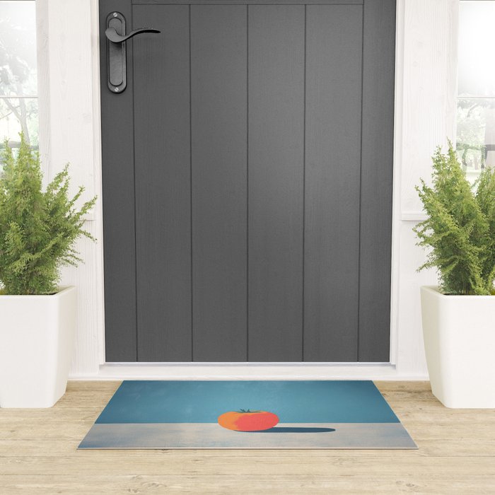 Bold Tomato on Blue Welcome Mat Gallery Image 3
