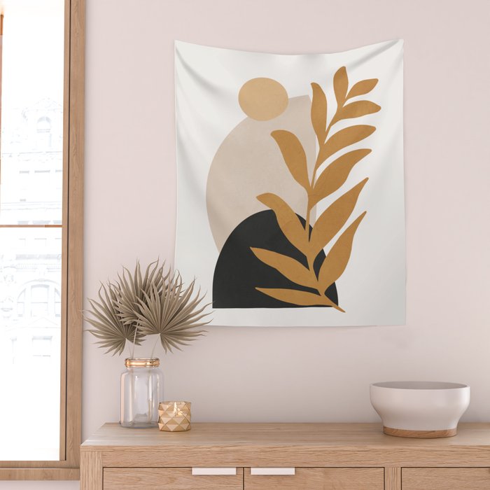 Abstract Art /Minimal Plant 11 Wall Tapestry Gallery Image 2