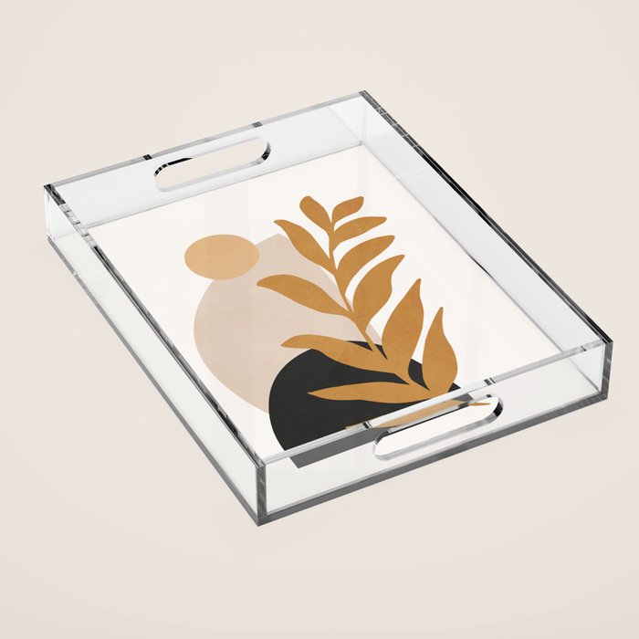 Abstract Art /Minimal Plant 11 Acrylic Tray Gallery Image 1