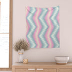 Blurred holographic Zigzag Wall Tapestry Gallery Image 2