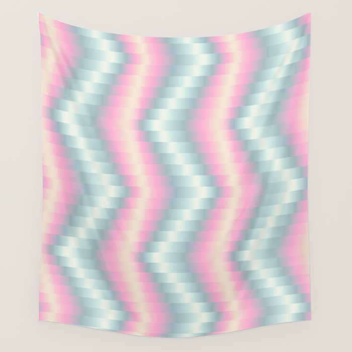 Blurred holographic Zigzag Wall Tapestry Gallery Image 4