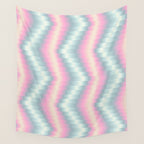 Blurred holographic Zigzag Wall Tapestry Gallery Image 4
