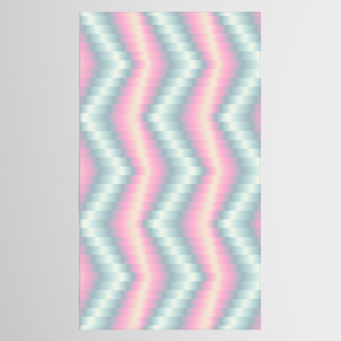 Blurred holographic Zigzag Tablecloth Gallery Image 2