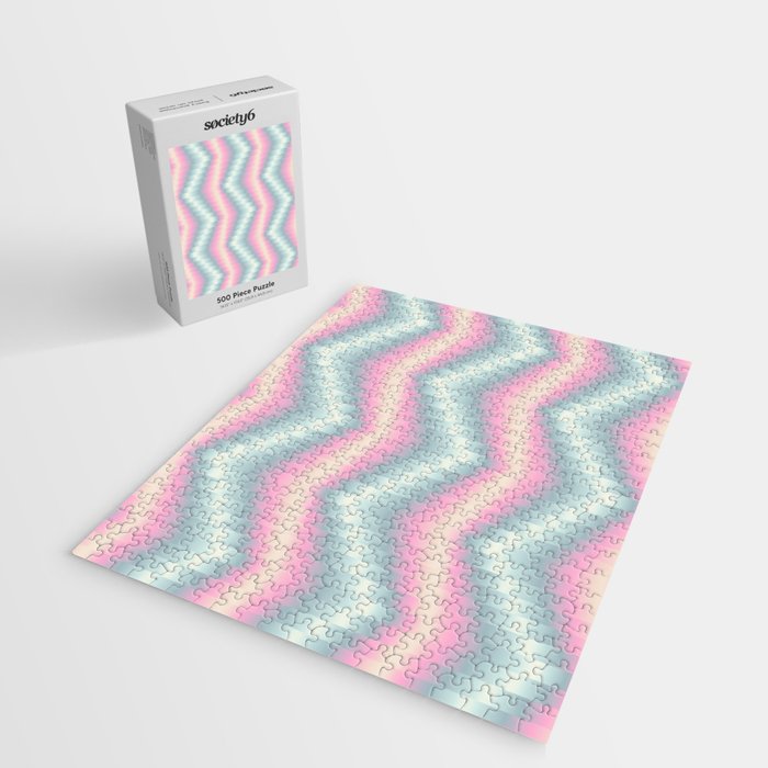 Blurred holographic Zigzag Jigsaw Puzzle Gallery Image 2