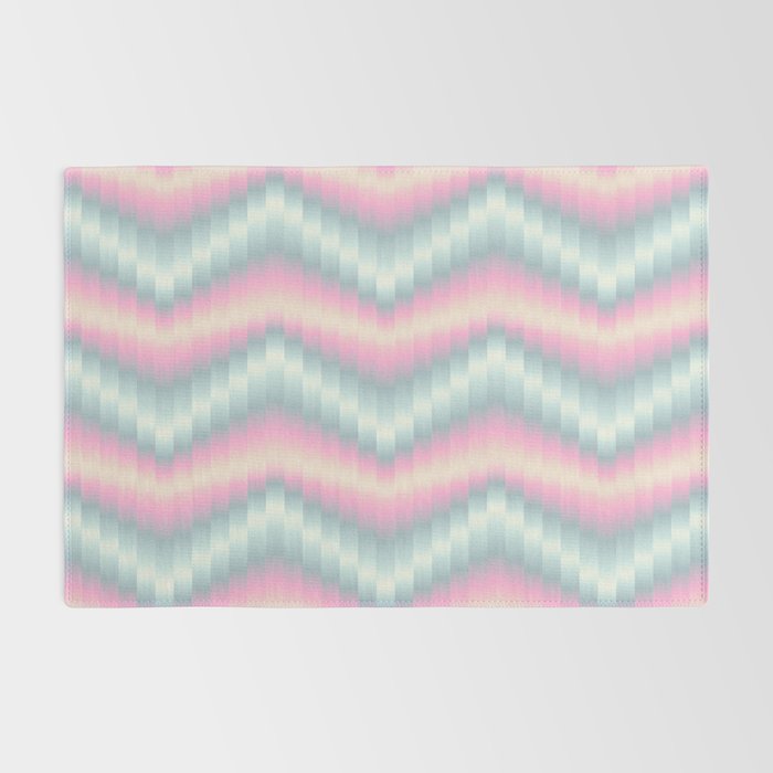 Blurred holographic Zigzag Rug Gallery Image 2