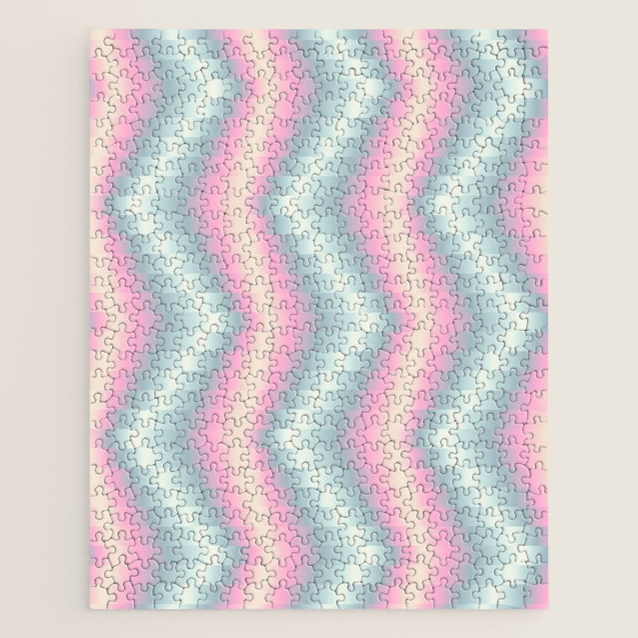 Blurred holographic Zigzag Jigsaw Puzzle Gallery Image 1