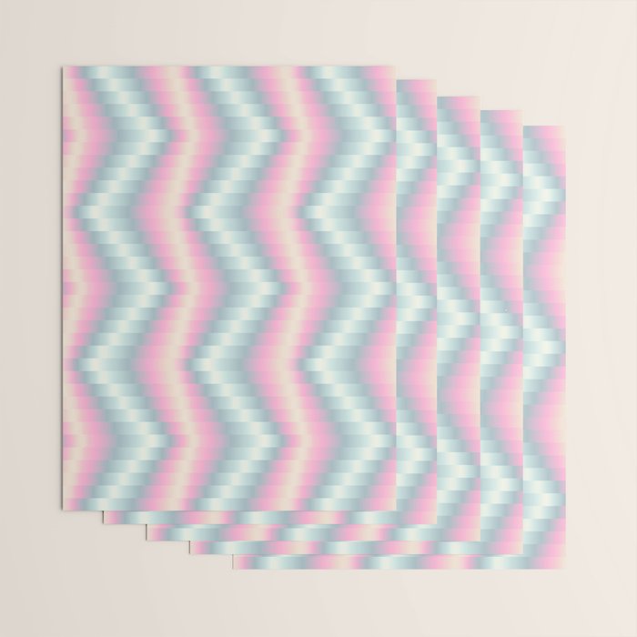 Blurred holographic Zigzag Wrapping Paper Gallery Image 3