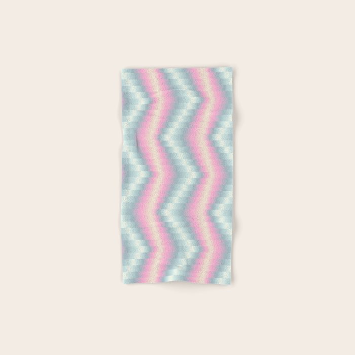 Blurred holographic Zigzag Bath Towel Gallery Image 1