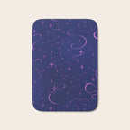 Pink and dark blue mystical starry night Bath Mat Gallery Image 1