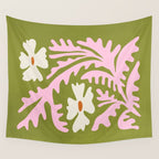 Wasabi & Cupid: Les Fleurs | Flower Market Color Series 10 Wall Tapestry Gallery Image 4