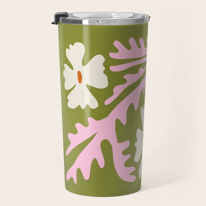 Wasabi & Cupid: Les Fleurs | Flower Market Color Series 10 Travel Mug Gallery Image 3