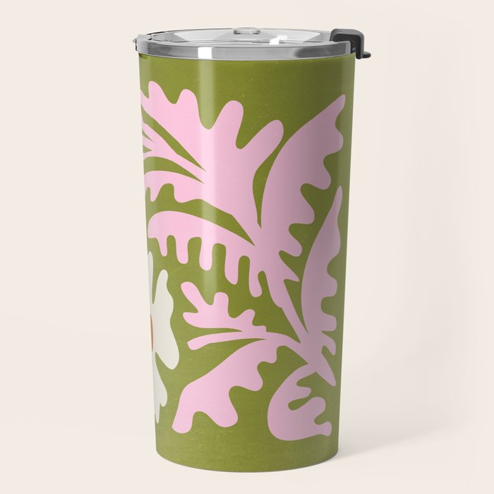 Wasabi & Cupid: Les Fleurs | Flower Market Color Series 10 Travel Mug Gallery Image 2