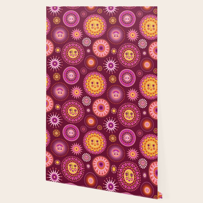 Here Comes the Sun - Pink and Magenta Wallpaper Gallery Image 2
