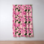 Pink Peonies on Blush Window Curtain Gallery Image 3