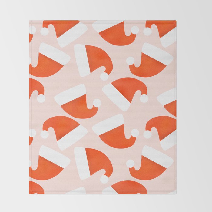 Santa Hat pattern Throw Blanket Gallery Image 2