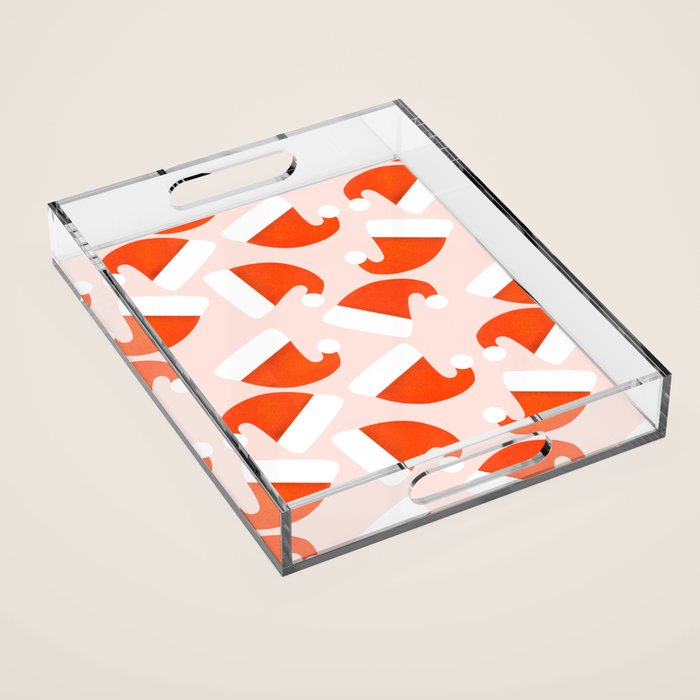 Santa Hat pattern Acrylic Tray Gallery Image 1