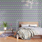 Art Nouveau Pattern 1 - Purple, Pink, Green Wallpaper Gallery Image 3