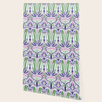 Art Nouveau Pattern 1 - Purple, Pink, Green Wallpaper Gallery Image 2