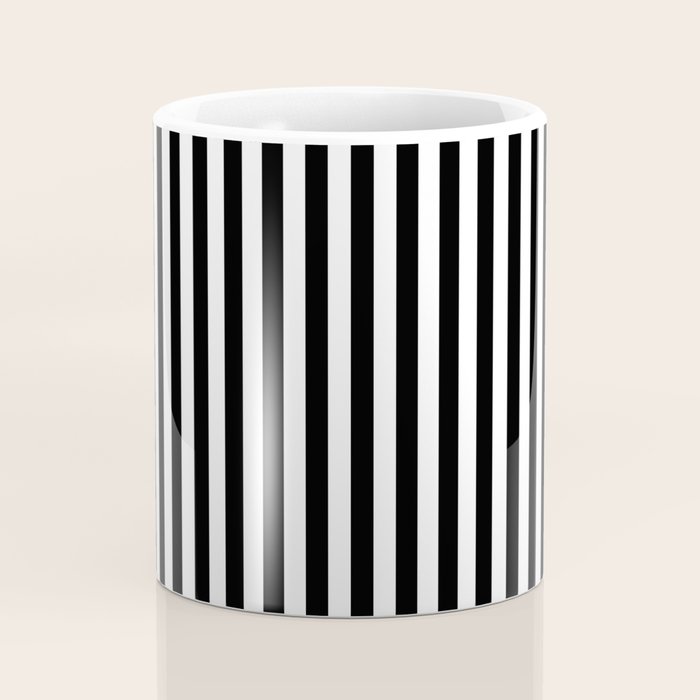 Black & White Stripe Coffee Mug Gallery Image 4