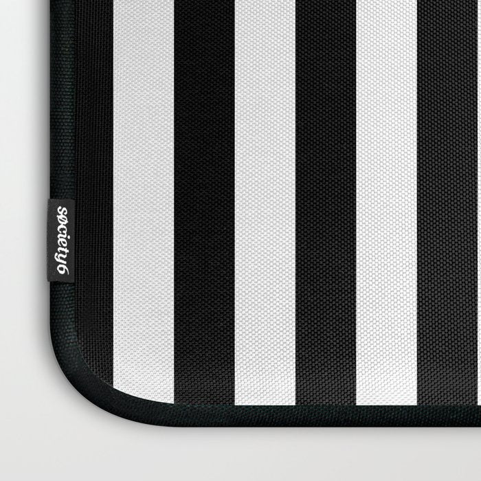 Black & White Stripe Laptop Sleeve Gallery Image 3