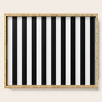 Black & White Stripe Serving Tray Gallery Image 1