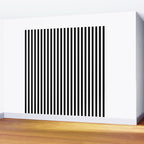 Black & White Stripe Wall Mural Gallery Image 2