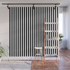 Black & White Stripe Wall Mural Gallery Image 1
