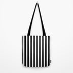 Black & White Stripe Tote Bag Gallery Image 2