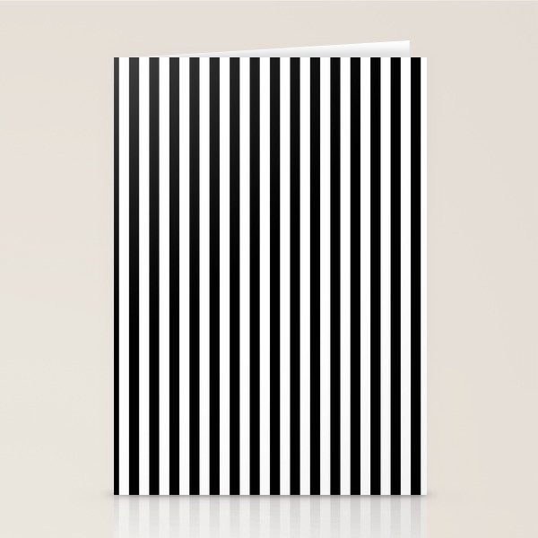 Black & White Stripe Stationery Card Gallery Image 1