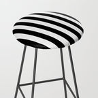 Black & White Stripe Stool Gallery Image 2