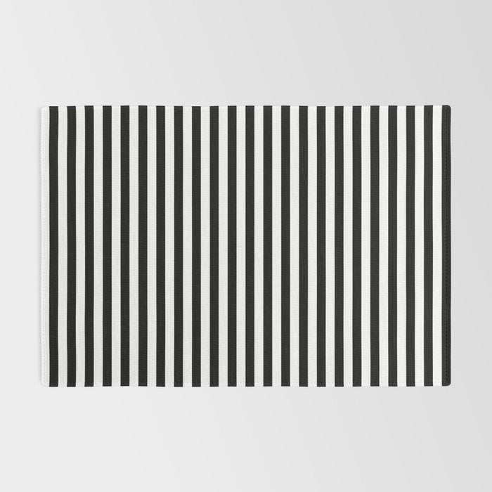 Black & White Stripe Rug Gallery Image 2