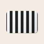 Black & White Stripe Bath Mat Gallery Image 1