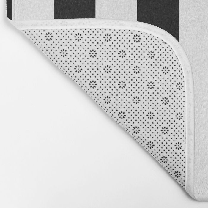 Black & White Stripe Bath Mat Gallery Image 2