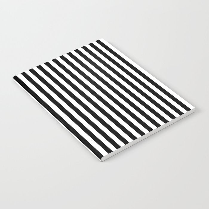 Black & White Stripe Notebook Gallery Image 1